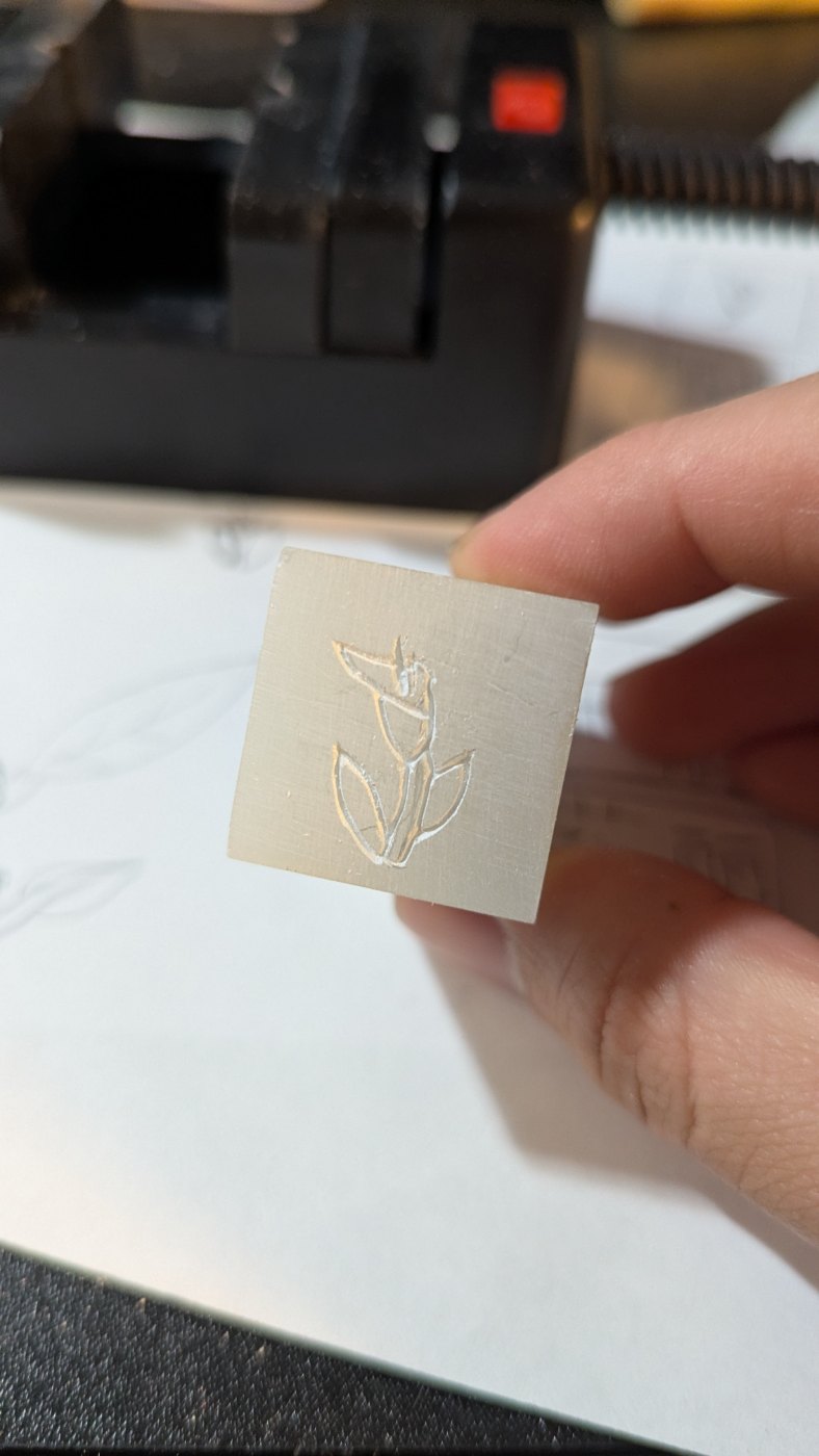 Hanko stone carved with the characters 丽亚 for Leah