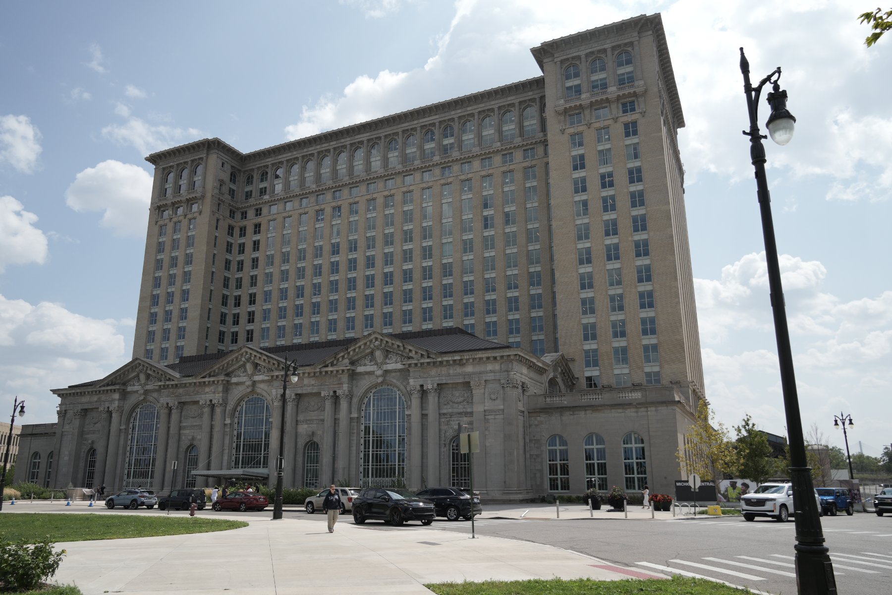 Exterior of Michigan Central Station, the Beaux-Arts tower in Detroit's Corktown